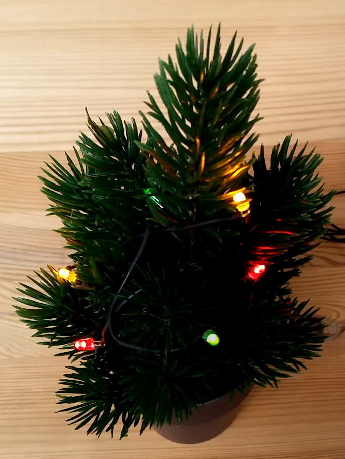 Decorative desk tree with LED lights