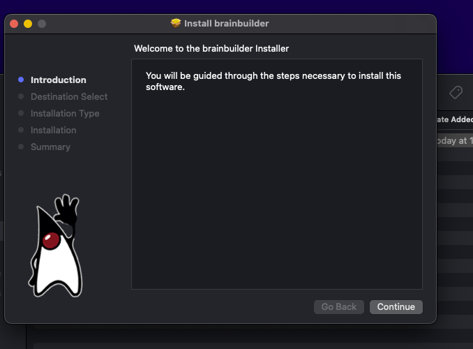 Installer starts