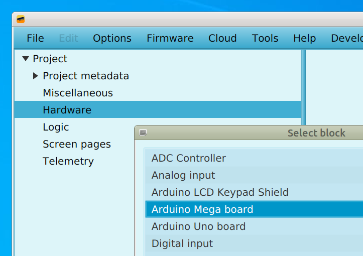 Adding an Arduino Mega block
