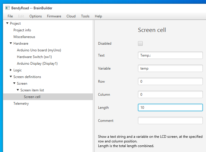 Screen cell